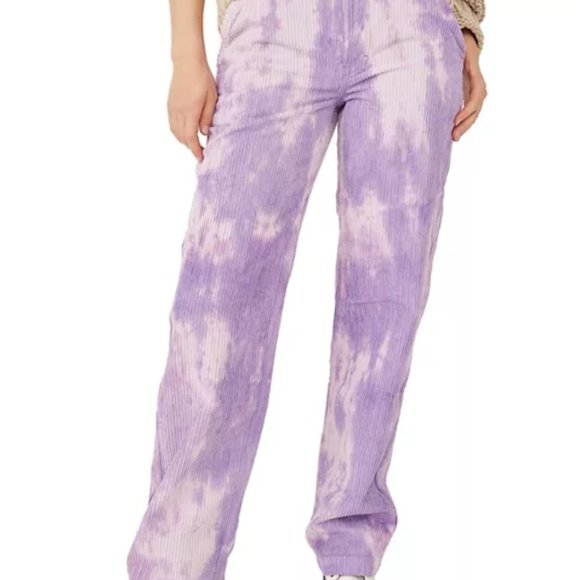 Free People Reese Pitched Straight Cord Jeans in Moonlit Orchid Size 31 NWT - Picture 4 of 10